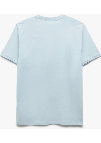 Kısa Kollu Bisiklet Yaka Pamuklu Slim Fit Erkek Basic Tişört fiyatları