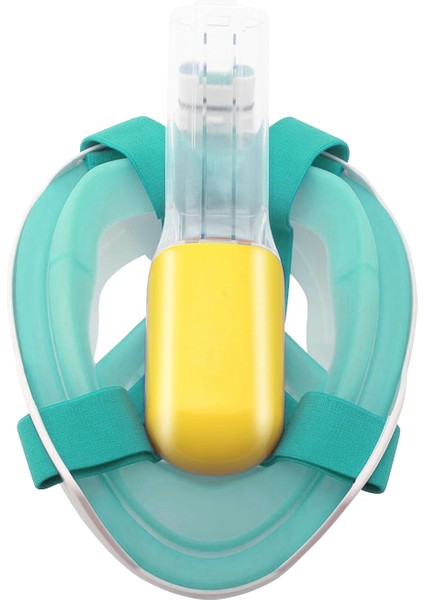 Tam Yüz Şnorkel Dalış Maskesi, 180° Panoramik Görüntüleme Anti-Sis, Anti-Sızıntı Çantalı Yeşil fırsatları