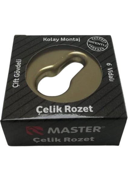 Çelik Rozet 6 VİDALI SARI