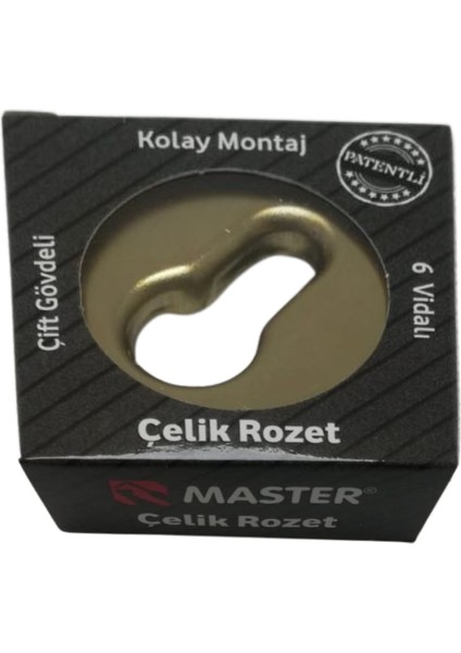 Çelik Rozet 6 VİDALI SARI