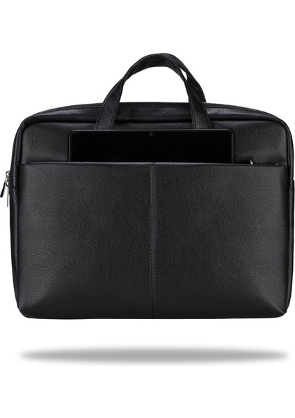 VIP SD150 15.6 Suni Deri Laptop Çantası -Siyah