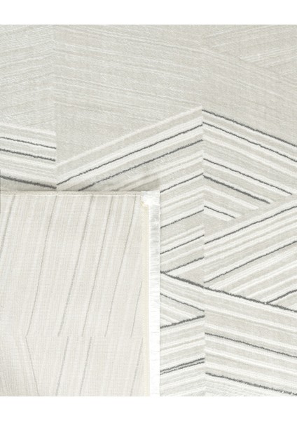 Annot Halı - Beyaz/gri - 80X150 cm