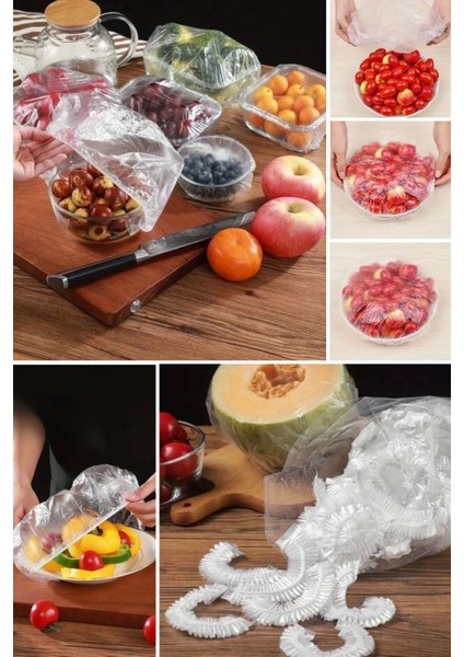 100 Adet Tazeliği Koruyan Tencere ve Tabak Bonesi Çok Amaçlı Kullan At Tabak Bonesi