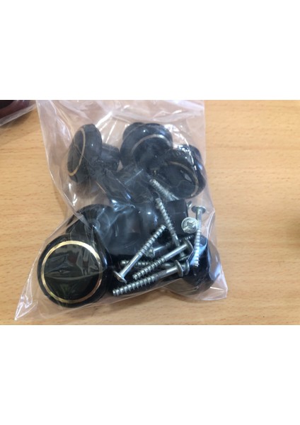 Plastik Düğme Kulp Siyah 65 Adet fiyatları