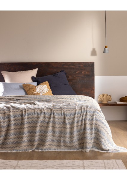 Blasimon Çift Kişilik Pamuklu Yatak Örtüsü - Açık Mavi