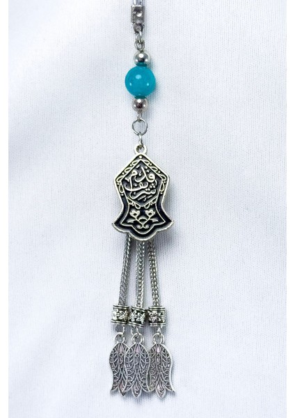 Turkuaz Doğal Taşlı Salkım Lale Nal- I Şerif Araba Dikiz Ayna Süsü, Yeni Araba Hediyesi modelleri