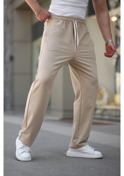 Bej Rahat Kesim Erkek Eşofman Altı E6575 fiyatları