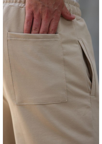 Bej Rahat Kesim Erkek Eşofman Altı E6575 fırsatları