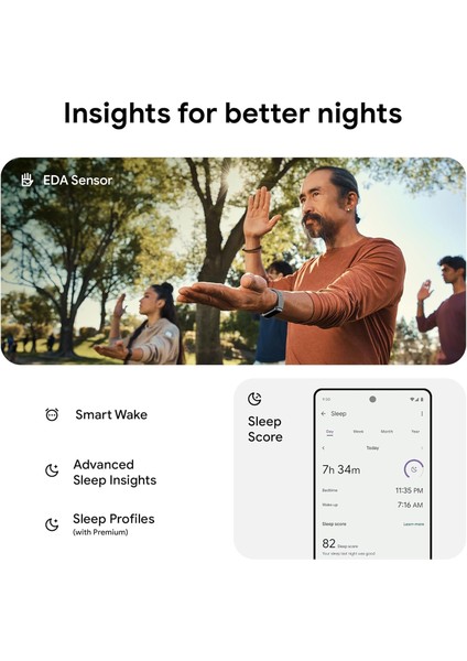 Google Fitbit Charge 6 Aktivite Tracker - 7 Gün Pil Ömrü, 50M Su Geçirmez, Gps, Kalp Atış Hızı, Uyku Takibi, 6 Ay Premium Hediye