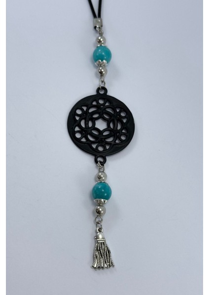 Turkuaz Doğal Taşlı Yaşam Çiçeği Araba Dikiz Ayna Süsü, Yeni Araba Hediyesi indirimleri