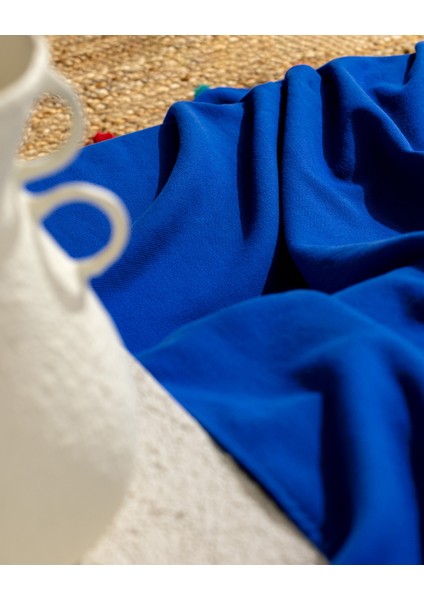 Savier %100 Pamuk Plaj Havlusu - Mavi - 70X150 cm fırsatları