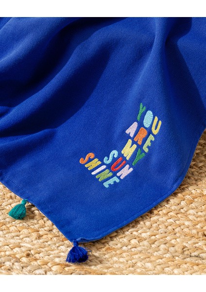 Savier %100 Pamuk Plaj Havlusu - Mavi - 70X150 cm indirimleri