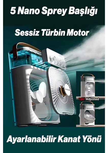 Kablolu Vantilatör Masaüstü Süper Sessiz Fan Su Püskürtmeli Mini El Mf Hava Serinletici Nemlendirici indirimleri