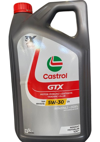 Renault Clıo Symbol 1.5 Dci Euro 5 Dizel Bakım ve Filtre Seti Castrol 5 30 yağ