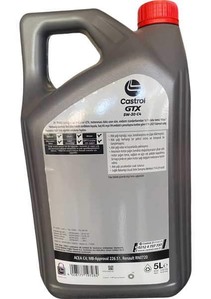 Renault Clıo Symbol 1.5 Dci Euro 5 Dizel Bakım ve Filtre Seti Castrol 5 30 yağ