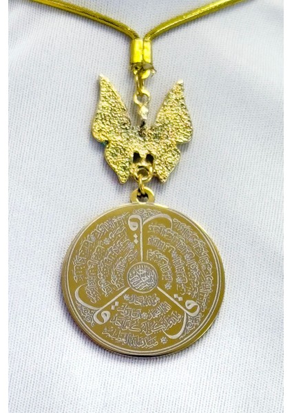 Yeşil Turuncu Mineli Kelebek Çelik Çift Taraflı Ayetel Kürsi, Felak Nas Ihlas Dikiz Ayna Süsü fiyatları