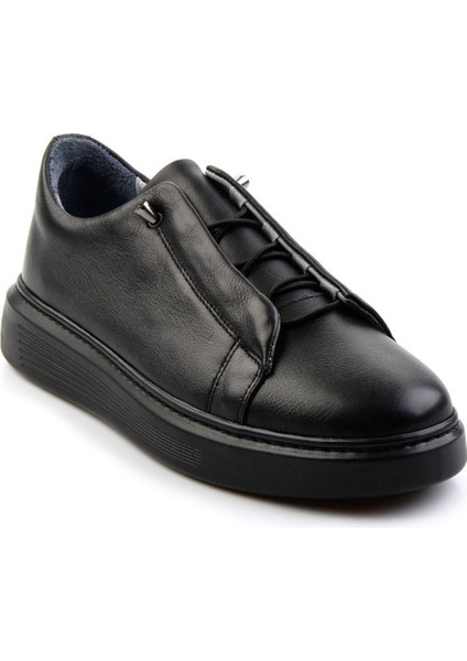 Siyah Siyah Leather Erkek Casual Ayakkabı E01084211343 modelleri