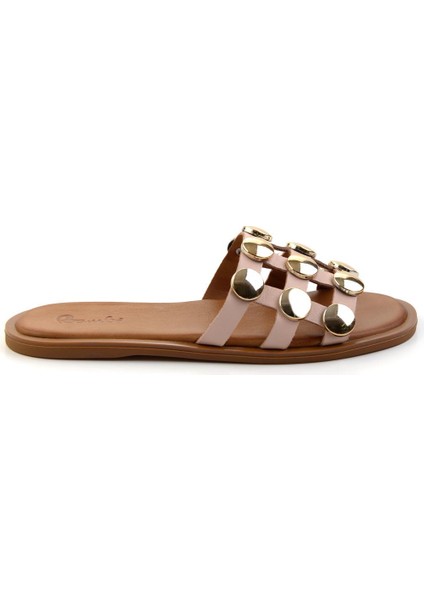 Nude Leather Kadın Terlik K04507111103