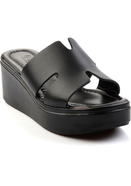 Siyah Leather Kadın Terlik K04628100003