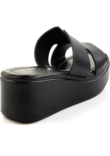 Siyah Leather Kadın Terlik K04628100003