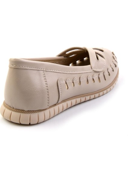 Bej Leather Kadın Babet K01140005103 modelleri
