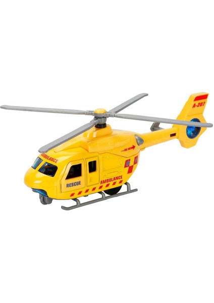 Sesli ve Işıklı Çek Bırak Die Cast Helikopter - Ambulans fiyatları