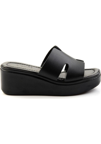 Siyah Leather Kadın Terlik K04628100003