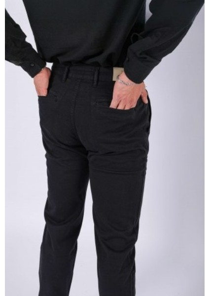 Erkek Pamuklu Keten Siyah Pantolon fiyatları