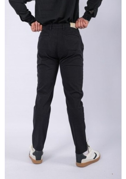 Erkek Pamuklu Keten Siyah Pantolon indirimleri