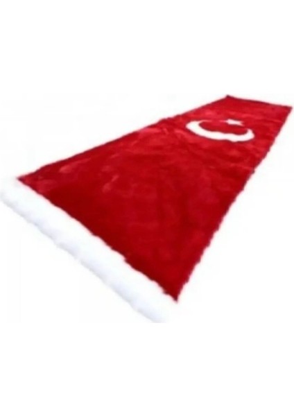 Türk Bayraklı Torpido Pandizot Üstü Peluş Halı Ay Yıldız Torpido Örtüsü 150X40CM