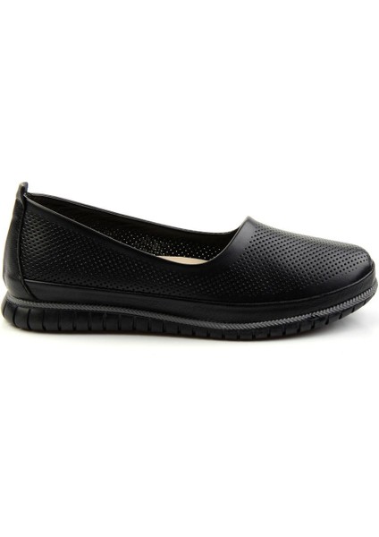 Siyah Leather Kadın Babet K01140004903