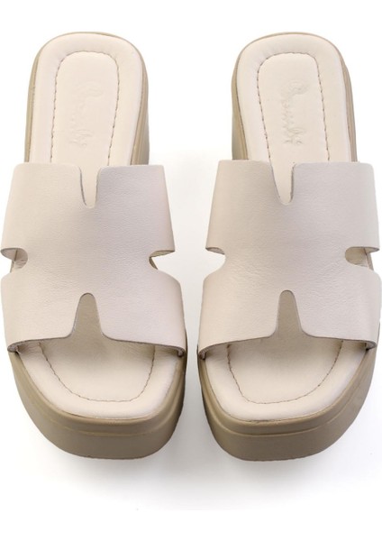 Bej Leather Kadın Terlik K04628100003 fiyatları