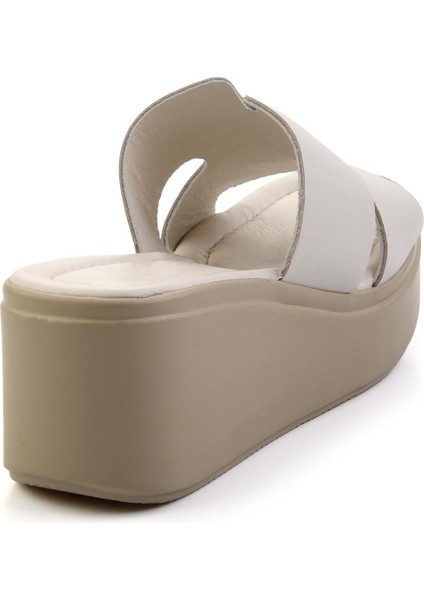 Bej Leather Kadın Terlik K04628100003 fırsatları