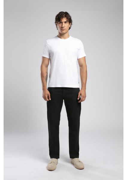 Rico Yüksek Bel Normal Kesim Düz Paça Siyah Erkek Jean Pantolon