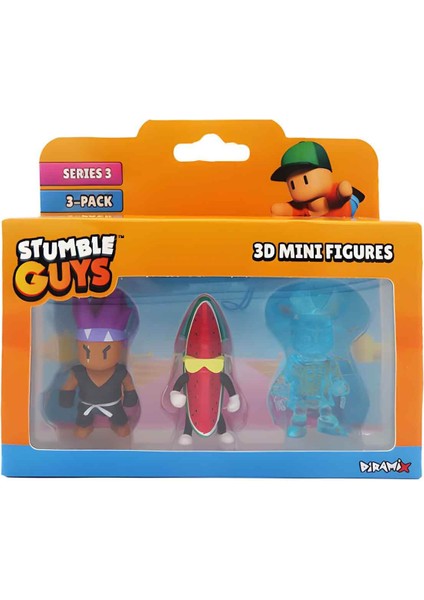 3’lü Mini Figür Seti S3 TUY23000 - Dark Firefist - Watermelon Guy - Capt. Diamondheart