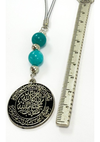 Turkuaz Doğal Taşlı Mührü Şerif Araba Dikiz Ayna Süsü modelleri