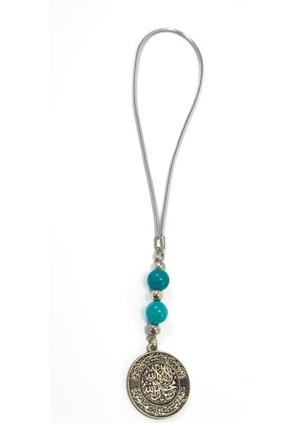 Turkuaz Doğal Taşlı Mührü Şerif Araba Dikiz Ayna Süsü indirimleri