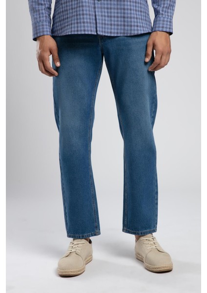 Rico Yüksek Bel Düz Kesim Düz Paça Mavi Erkek Jean Pantolon fiyatları