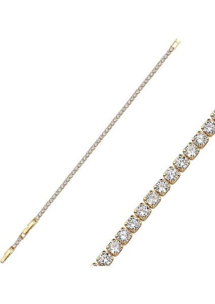 2,5mm Gold Su Yolu Bileklik