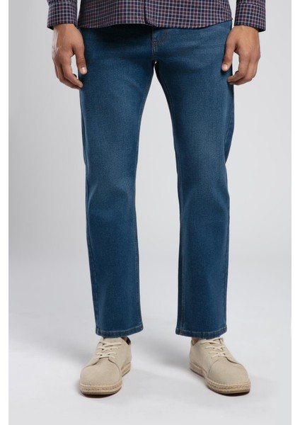 Rico Yüksek Bel Normal Kesim Düz Paça Mavi Erkek Jean Pantolon modelleri
