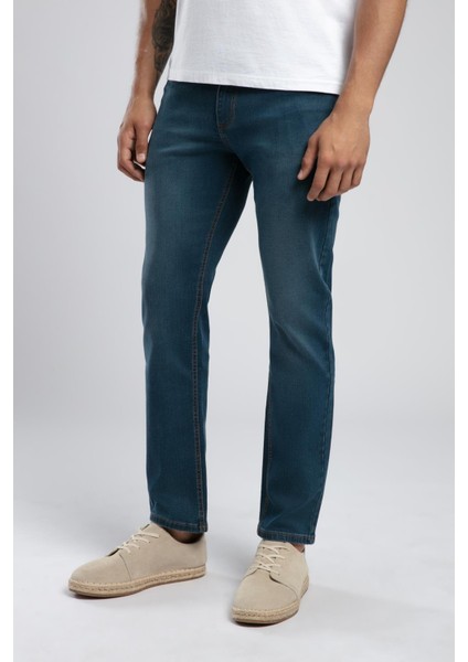 Rico Yüksek Bel Düz Kesim Düz Paça Yeşil Erkek Jean Pantolon modelleri