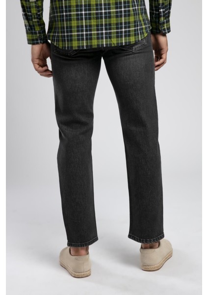 Rico Yüksek Bel Düz Kesim Düz Paça Gri Erkek Jean Pantolon modelleri