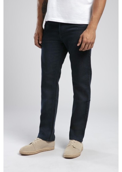 Ricky Yüksek Bel Düz Kesim Düz Paça Siyah Erkek Jean Pantolon fiyatları