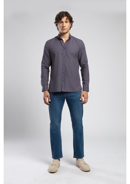 Rico Yüksek Bel Normal Kesim Düz Paça Mavi Erkek Jean Pantolon