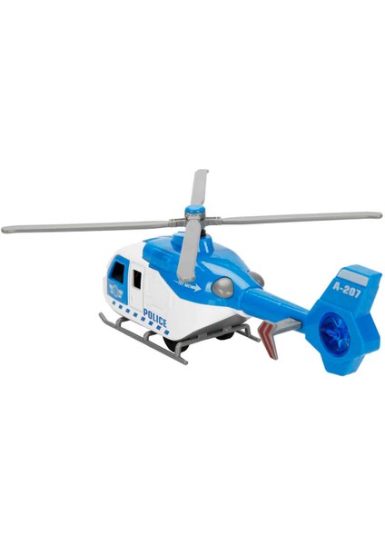 Sesli ve Işıklı Çek Bırak Die Cast Helikopter - Polis fırsatları