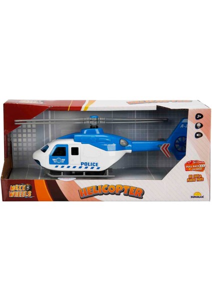 Sesli ve Işıklı Çek Bırak Die Cast Helikopter - Polis indirimleri