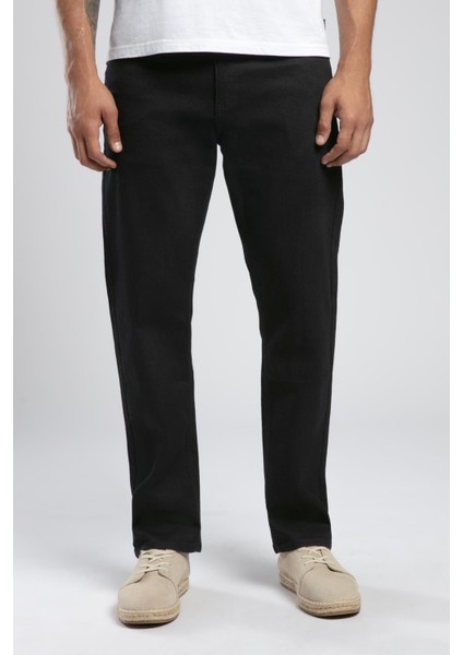 Rico Yüksek Bel Normal Kesim Düz Paça Siyah Erkek Jean Pantolon modelleri
