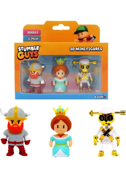 3’lü Mini Figür Seti S3 TUY23000 - Viking Bjorn - Princess - Bonez Mcbling