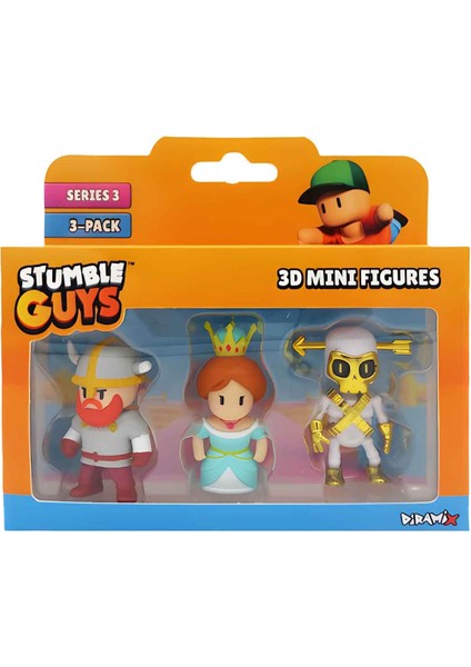 3’lü Mini Figür Seti S3 TUY23000 - Viking Bjorn - Princess - Bonez Mcbling