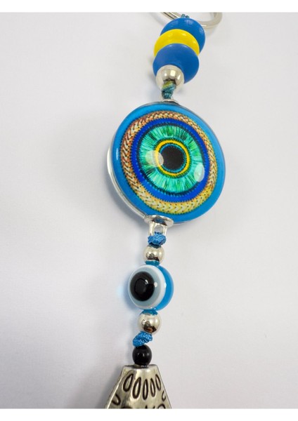 Mavi Epoksi Nazar Boncuklu Gösterişli Anahtarlık, El Yapımı Hediyelik Aksesuar Araba Süsü fırsatları